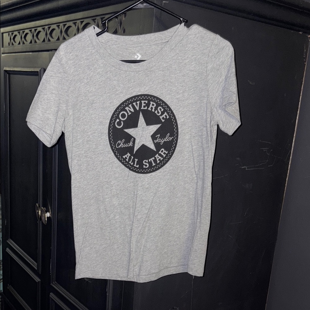 Converse Gray Short Sleeve Tee with Iconic Logo